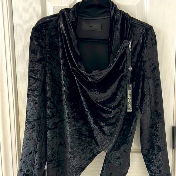 Blank NYC Jackets & Blazers - Anthro Blank NYC Crushed Velvet Drape Moto Jacket NWT